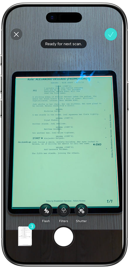 Scan your script